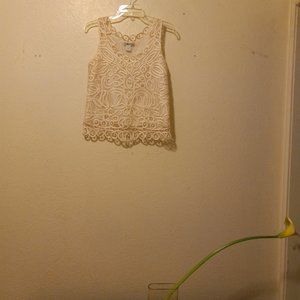 Vintage Handcrocheted Silk Lace Shell